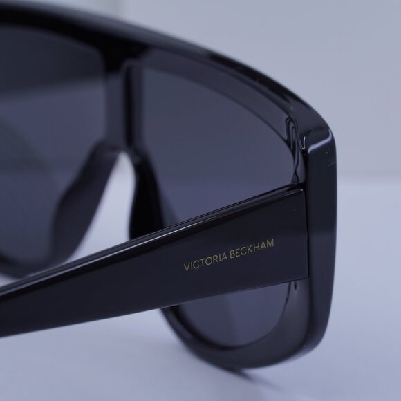 Victoria Beckham VB664S 001 Shield Sunglasses – Black/Dark Grey main image 7